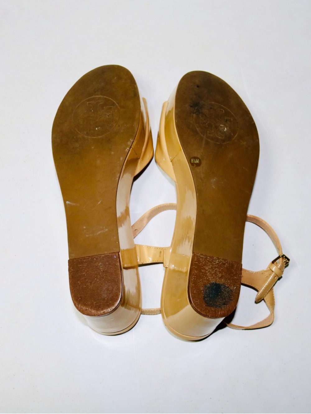 Tory Burch Abena Wedge Sandals in Beige - Picture 7 of 13